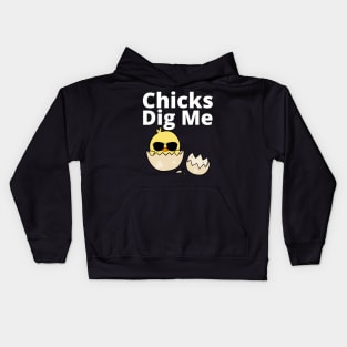 Kids Easter Chicks Dig Me Retro Vintage Chickens Spring Gift Kids Hoodie